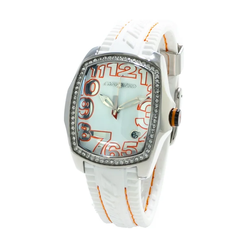 Chronotech Reloj Mujer Analogico Cuarzo con Correa de Caucho CT7016LS-09