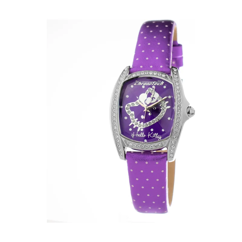 Chronotech Hello Kitty Reloj Analógico para Mujer de Cuarzo con Correa en Piel CT7094SS-43