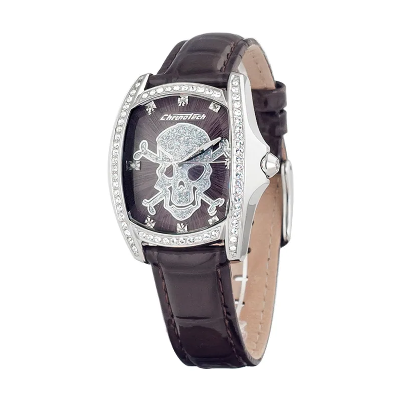 Chronotech Reloj Analógico para Mujer de Cuarzo con Correa en Cuero CT7988LS-70