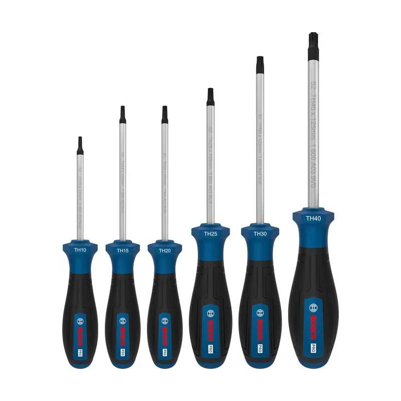 8 Bosch Juego de destornilladores de seguridad Torx PRO