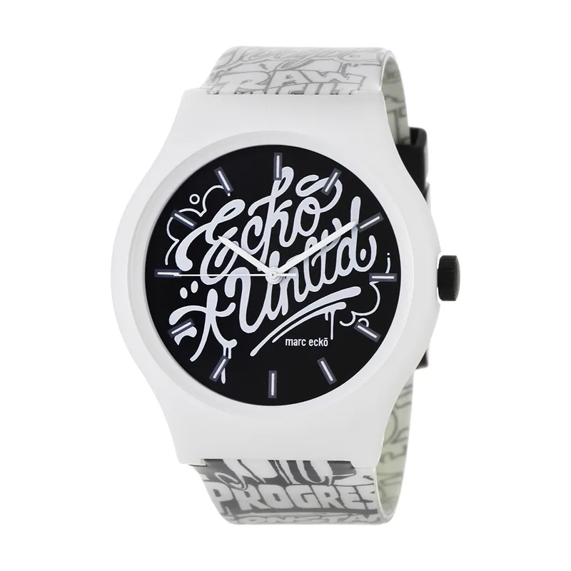 Marc ecko Reloj Hombre Analogico Cuarzo con Correa de Caucho E06515M1