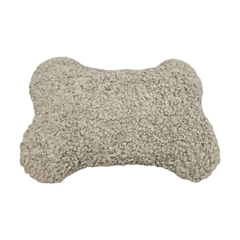 Leeby cama de hueso marrón para perros