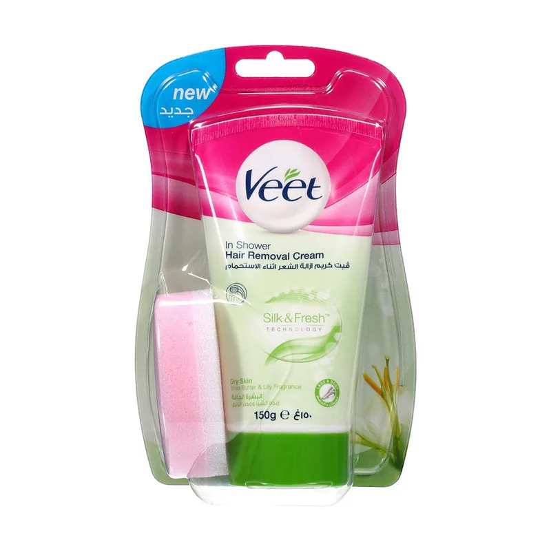 Veet hair removal crema 150ml + esponja 1u.