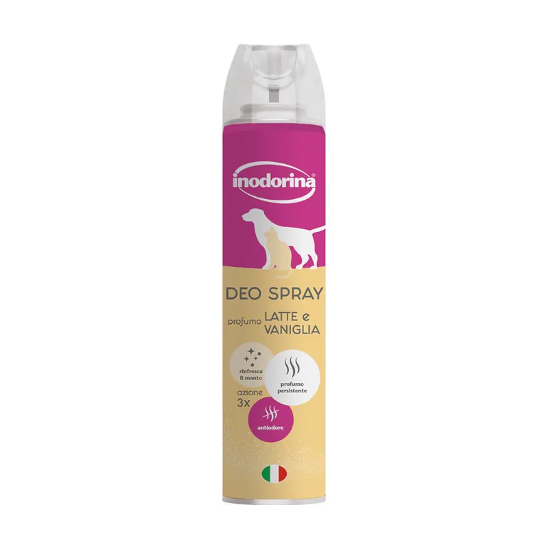 Inodorina Deo Spray Desodorante Leche y Vainilla para perros