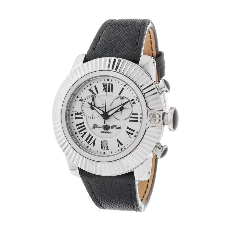 Glam rock Reloj Mujer Analogico Cuarzo Ronda Swiss Made con Correa de Cuero GR32107