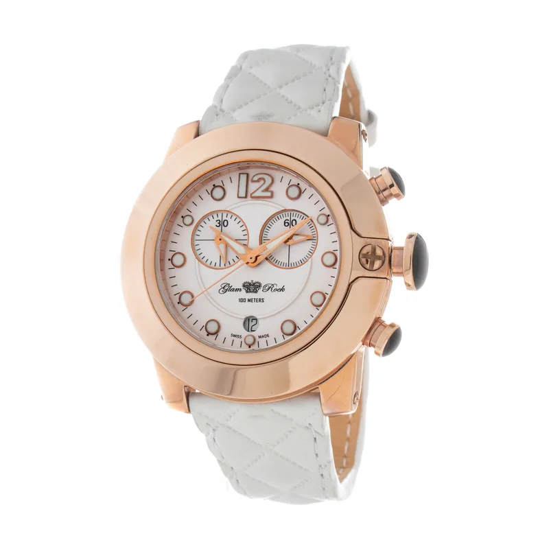 Glam rock Reloj Mujer Analogico Cuarzo Ronda Swiss Made con Correa de Cuero GR32166R