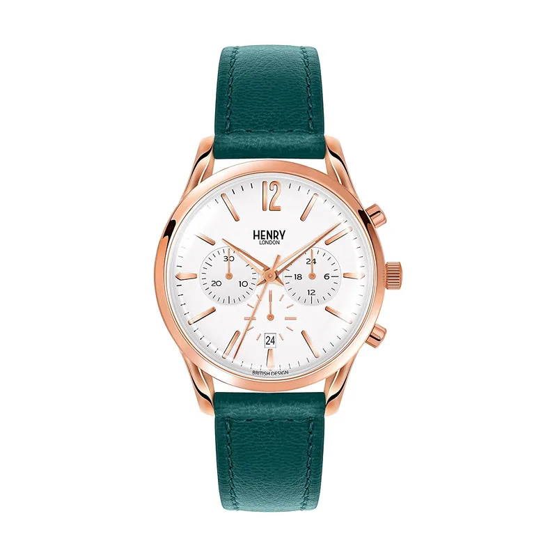 Henry london Reloj Mujer Analogico Cuarzo con Correa de Piel HL39-CS-0144