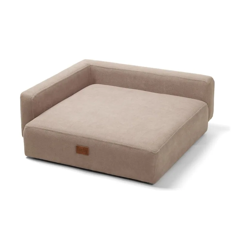Leeby sofá chaiselongue beige para perros