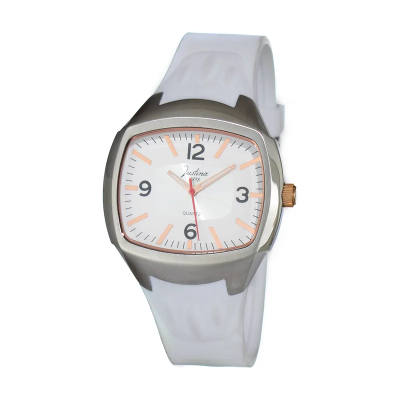 Justina Reloj Unisex Analogico Cuarzo con Correa de Caucho JPB27