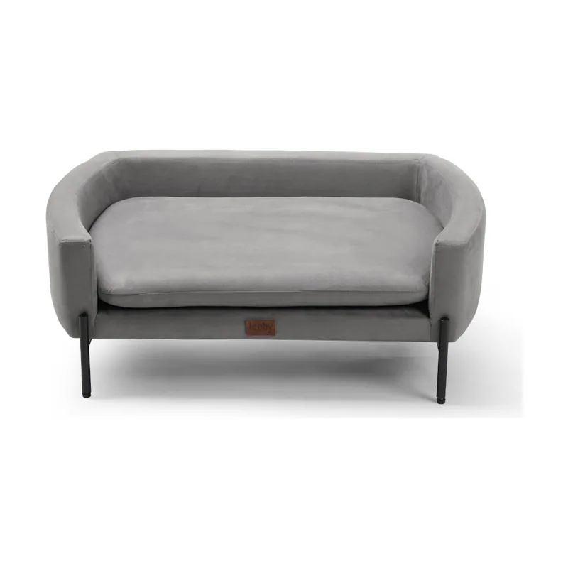 Leeby sofá elevado gris para perros
