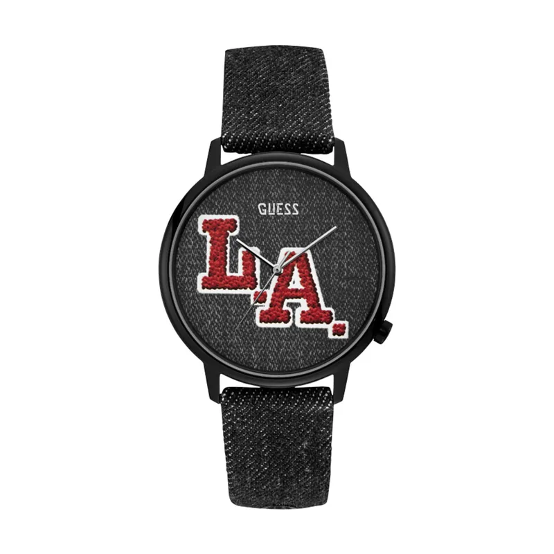 Guess Reloj Analógico para Hombre de Cuarzo con Correa en Tela V1011M2
