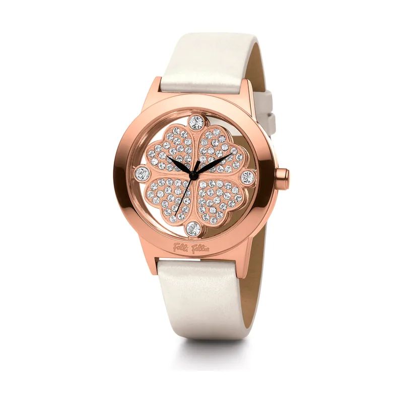 Folli follie Reloj Mujer Analogico Cuarzo con Correa de Cuero WF0R057SS