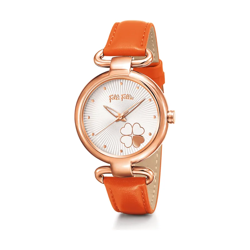 Folli follie Reloj Mujer Analogico Cuarzo con Correa de Cuero WF15R029SPNA