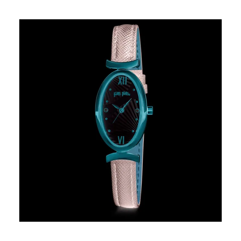 Folli follie Reloj Mujer Analogico Cuarzo con Correa de Piel WF16R031SSN