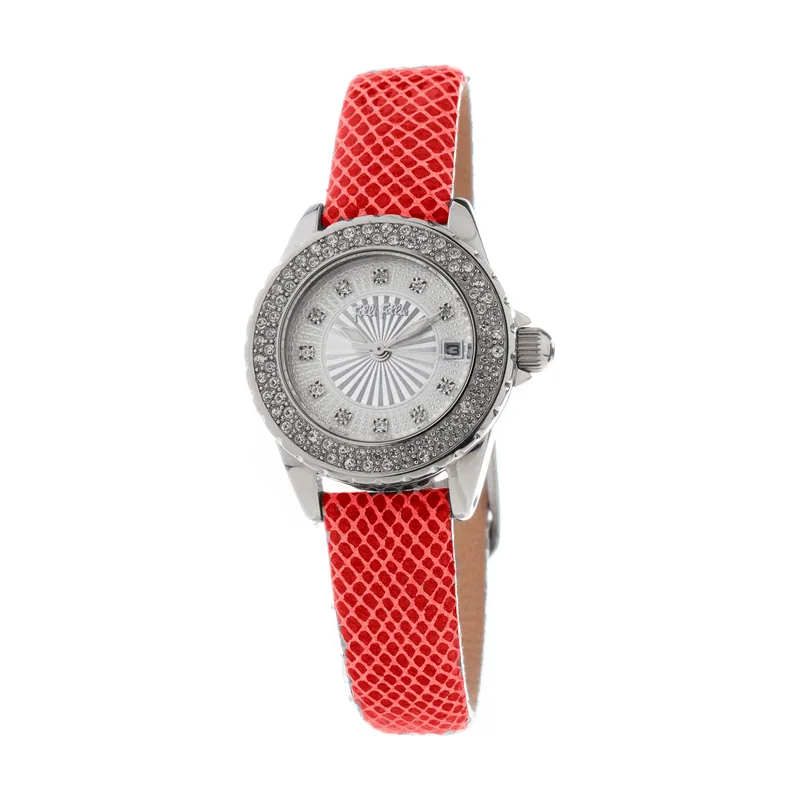 Folli follie Reloj Mujer Analogico Cuarzo con Correa de Cuero WF1A006STR