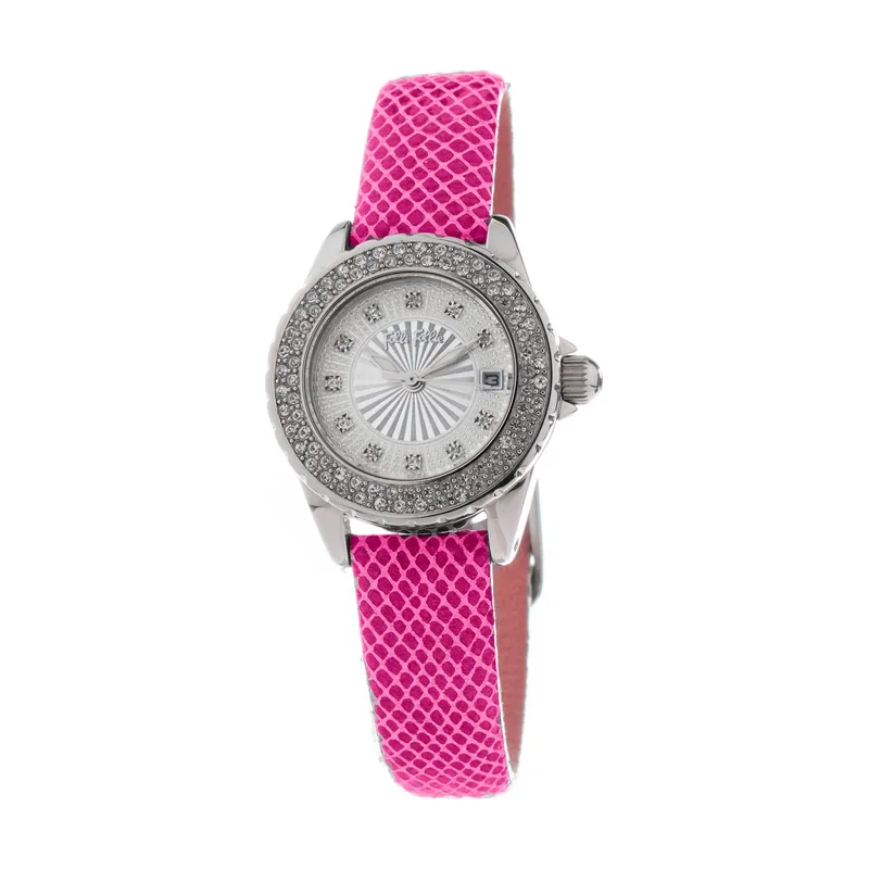 Folli follie Reloj Mujer Analogico Cuarzo con Correa de Cuero WF1A006STS