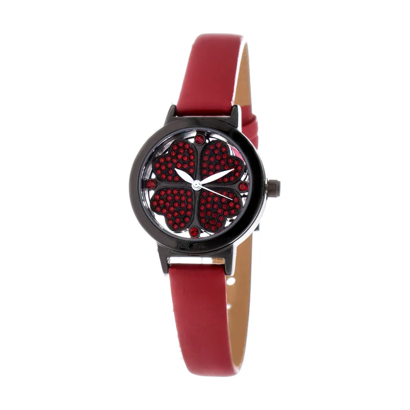 Folli follie Reloj Mujer Analogico Cuarzo con Correa de Cuero WF2Y005SSR