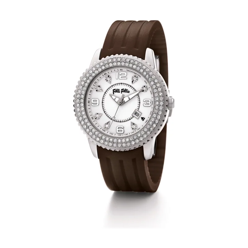 Folli follie Reloj Mujer Analogico Cuarzo con Correa de Plastico WF5T003ZTW