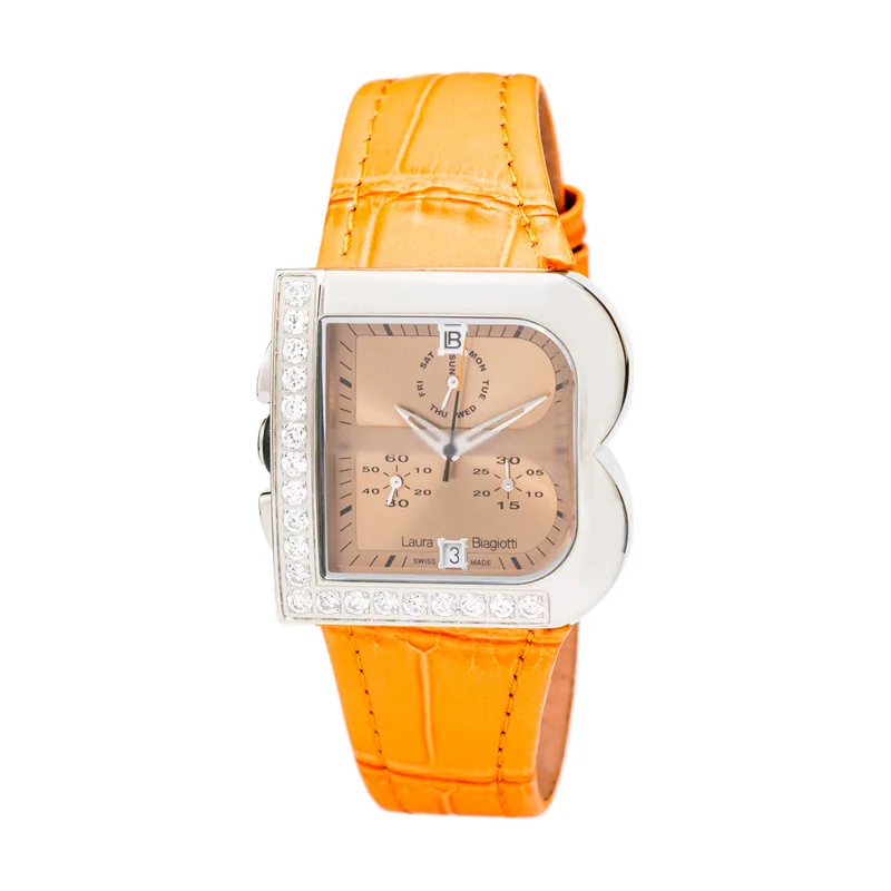 Laura Biagiotti Reloj Mujer Analogico Cuarzo con Correa de Piel LB0002-NA