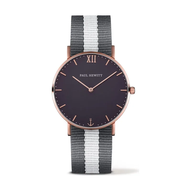 Paul hewitt Reloj Unisex Analogico Cuarzo con Correa de Nylon PH-SA-R-ST-B-GRW-20S