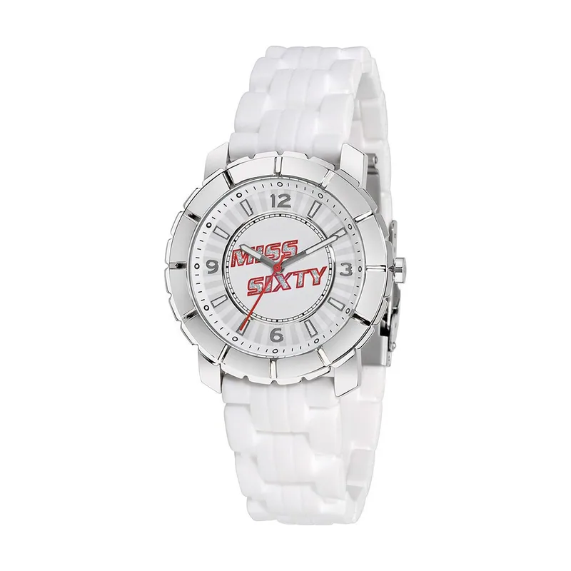 Miss sixty Reloj Mujer Analogico Cuarzo con Correa de Caucho SIJ004