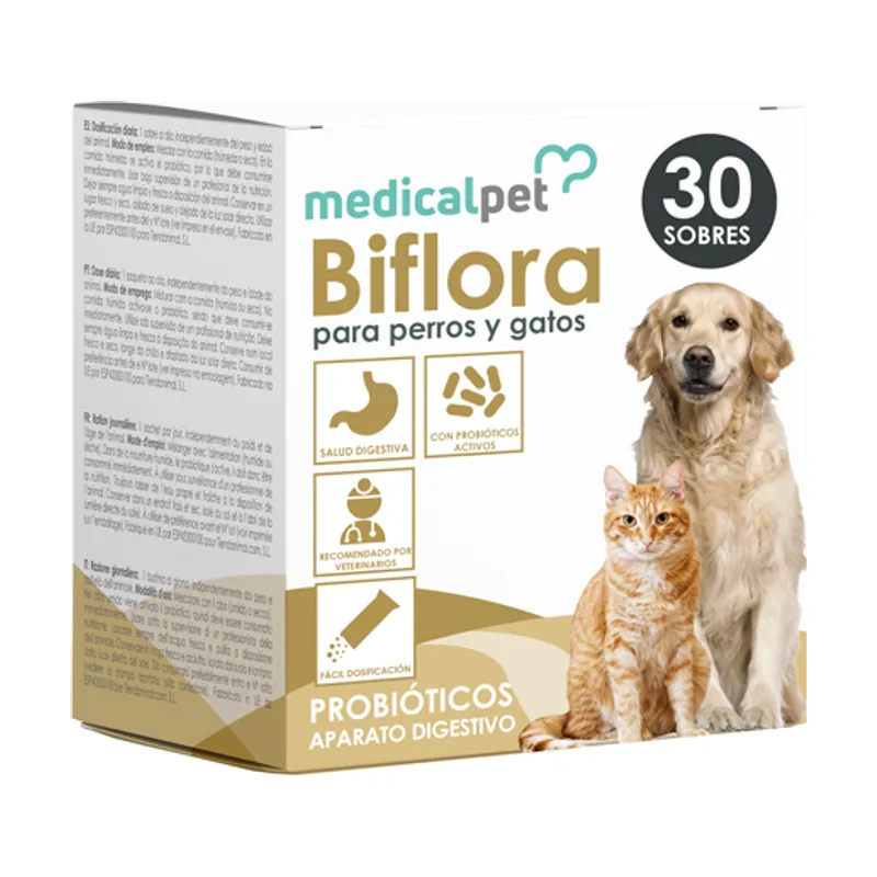 Medicalpet 10 Biflora probiótico para perros y gatos