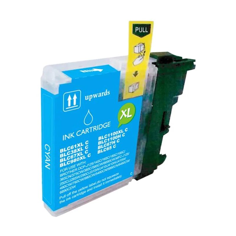 Brother lc980xl/lc1100xl/lc985xl cyan cartucho de tinta generico