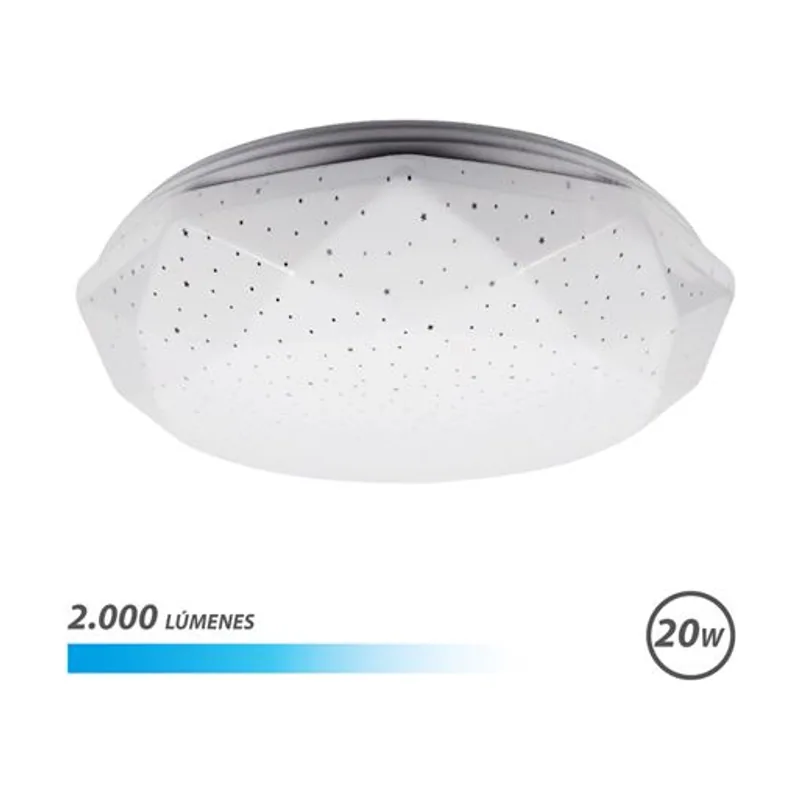 Elbat Bombillas LED de la Marca Modelo Serie Neptuno Aplique de Techo LED 20W 2000lm