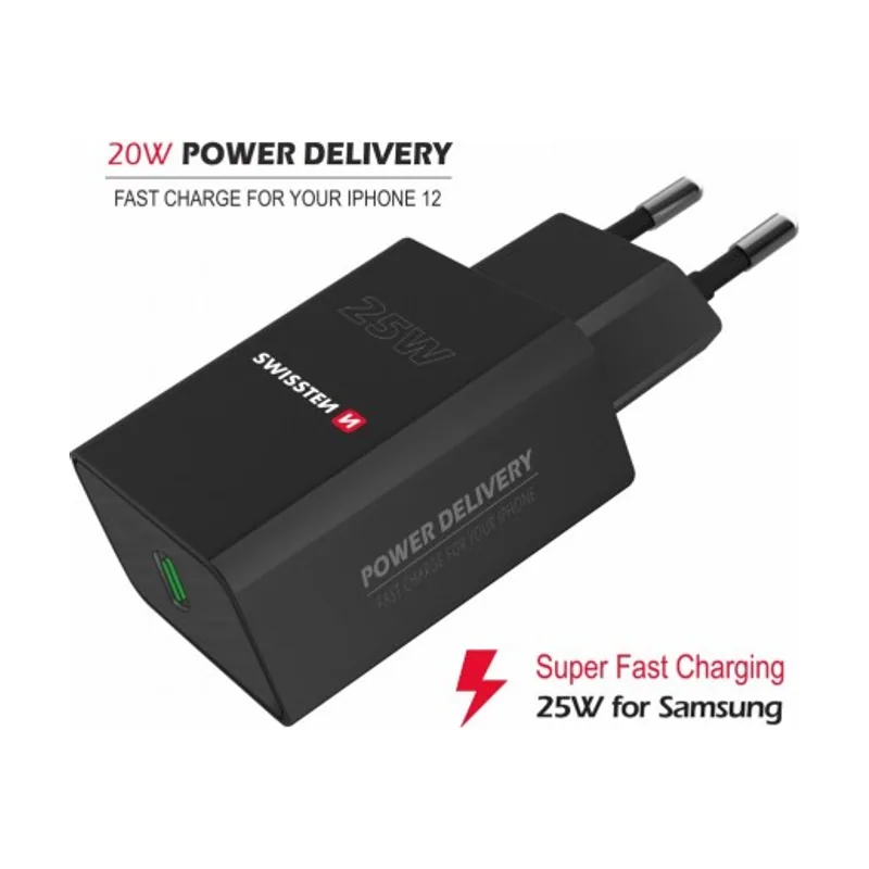 Swissten Travel charger pd 25w for iphone and samsung
