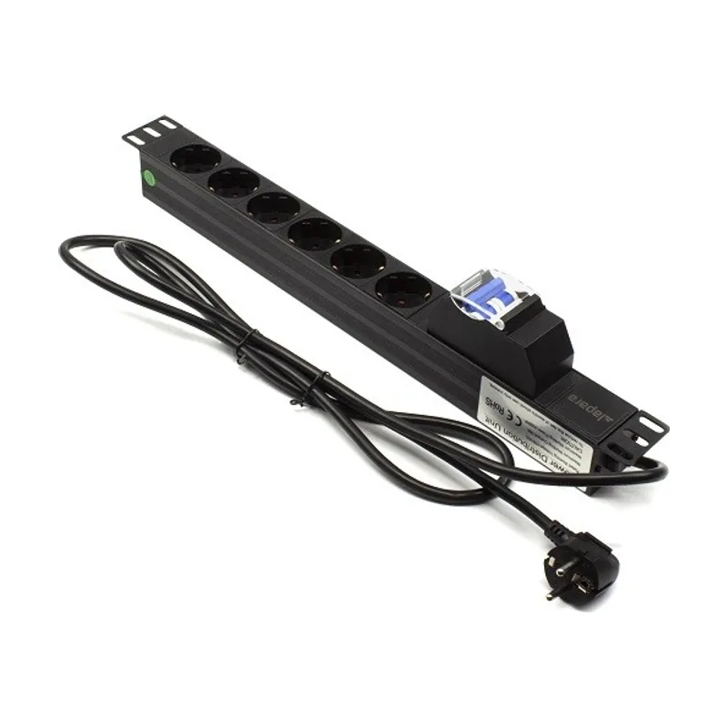 Lapara Networking Regleta Rack 19" 6 X Schuko Con Magnetotérmico Y Protección