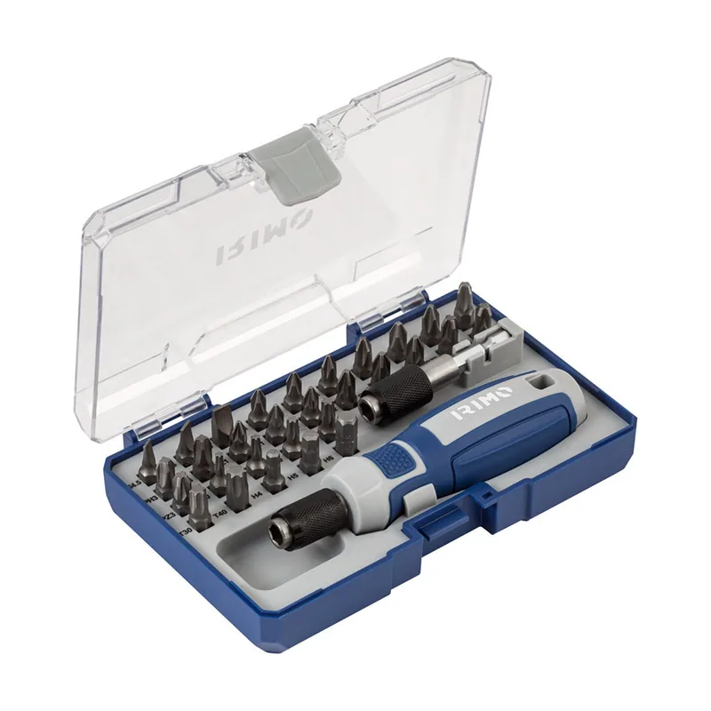 Irimo Juego de 32 puntas de 1/4" con destornillador portapuntas
