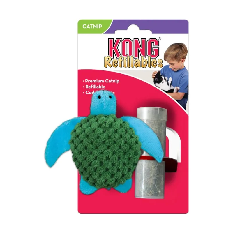 Kong Tortuga Recargable de Juguete para gatos