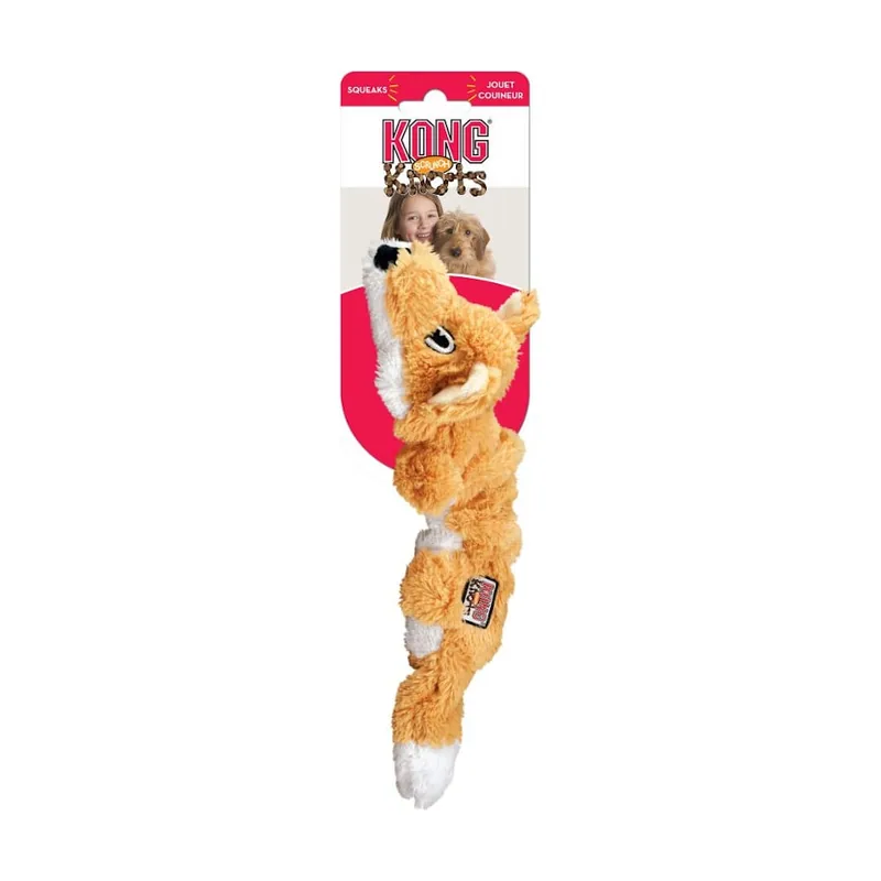 Kong Scrunch Knots Zorro de peluche para perros