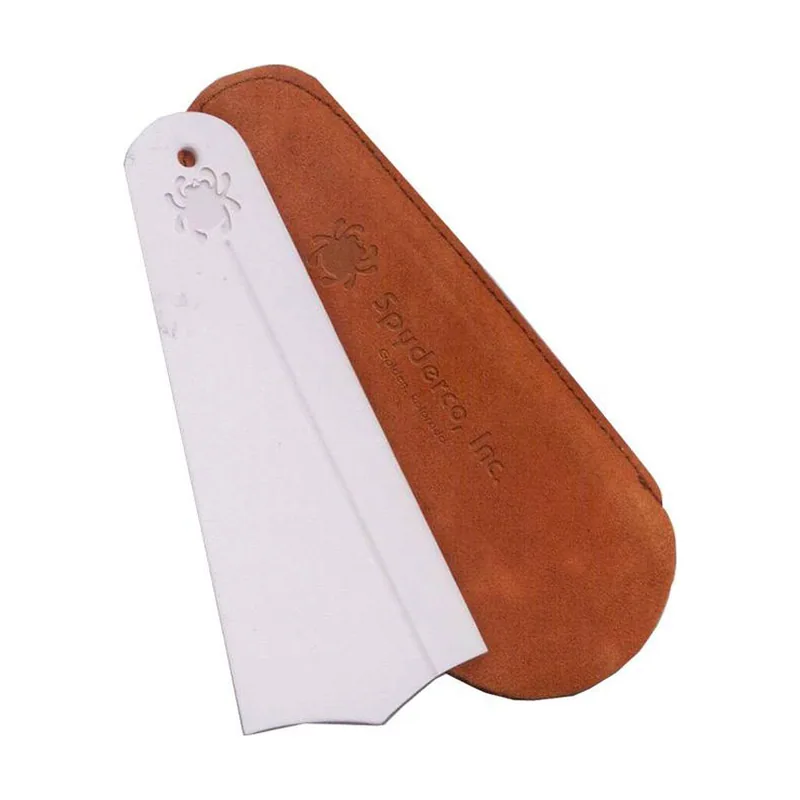 Spyderco STE-308F Piedra de Afilar Golden Stone fina con forma de aleta para tijeras