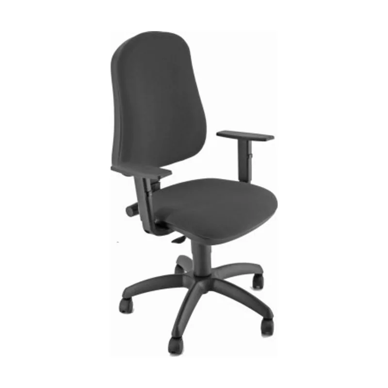 Unisit Silla operativa volga simpel negra reposabrazos ajustables sicp/brf/en