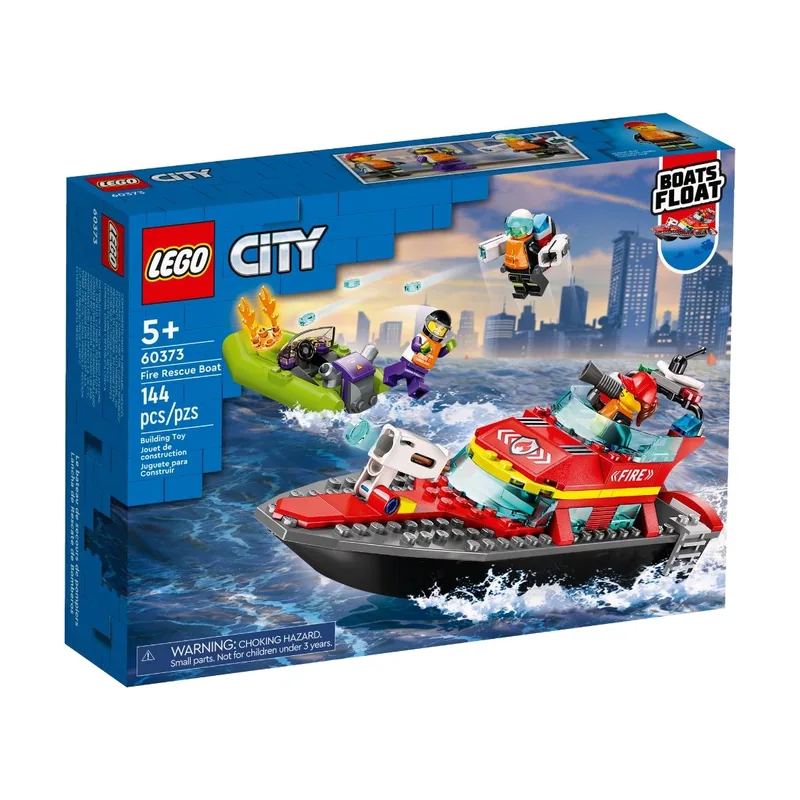 Lego City Lancha de Rescate de Bomberos y Zodiac