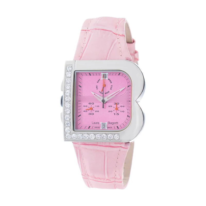 Laura Biagiotti Reloj Mujer Analogico Cuarzo con Correa de Piel LB0002L-ROZ