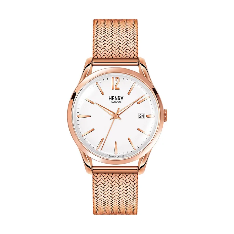 Henry london Reloj Unisex Analogico Cuarzo con Correa de Acero HL39-M-0026