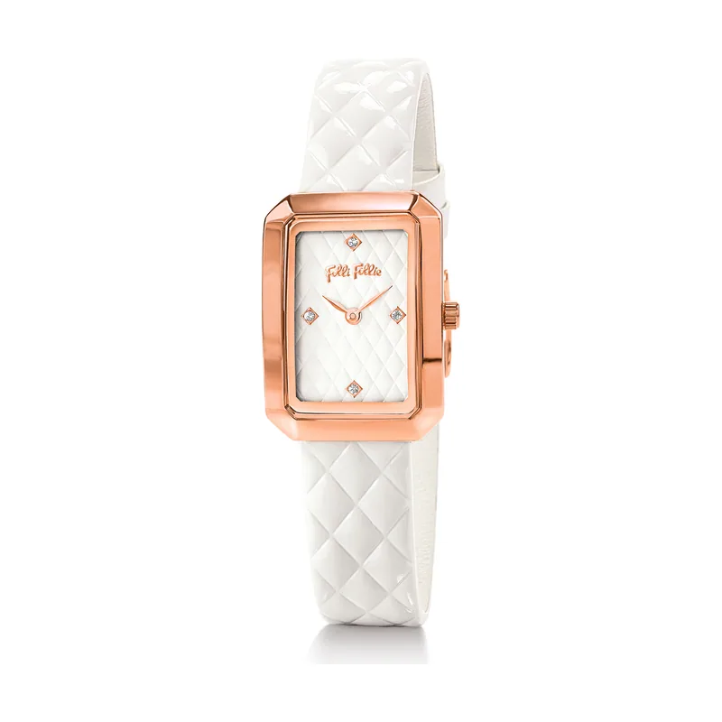 Folli follie Reloj Mujer Analogico Cuarzo con Correa de Cuero WF16R026SSW