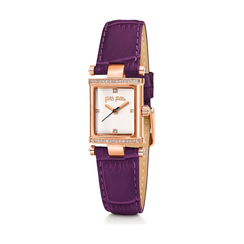 Folli follie Reloj Mujer Analogico Cuarzo con Correa de Cuero WF13B037SSL