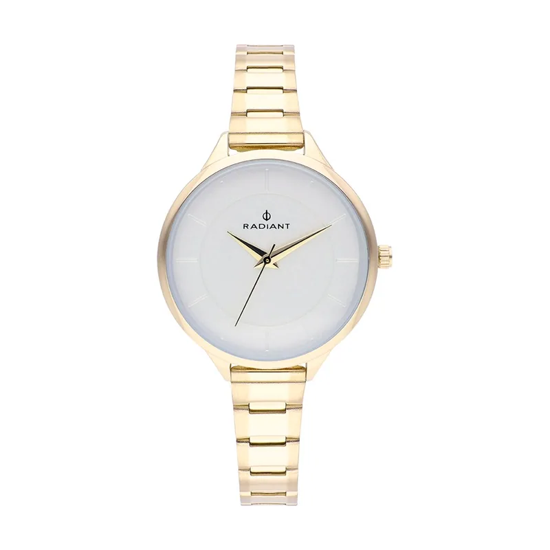 Radiant Reloj analógico para Mujer Colección Venus. Reloj Dorado con Brazalete y Agujas en Dorado. 3ATM.. Referencia RA511205.