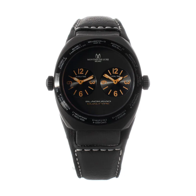 Montres de luxe Reloj Unisex Analogico Cuarzo con Correa de Piel 09BK-3002
