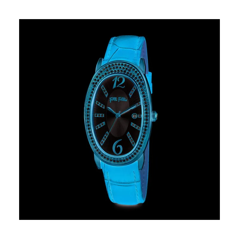 Folli follie Reloj Mujer Analogico Cuarzo con Correa de Cuero WF2B012STWN