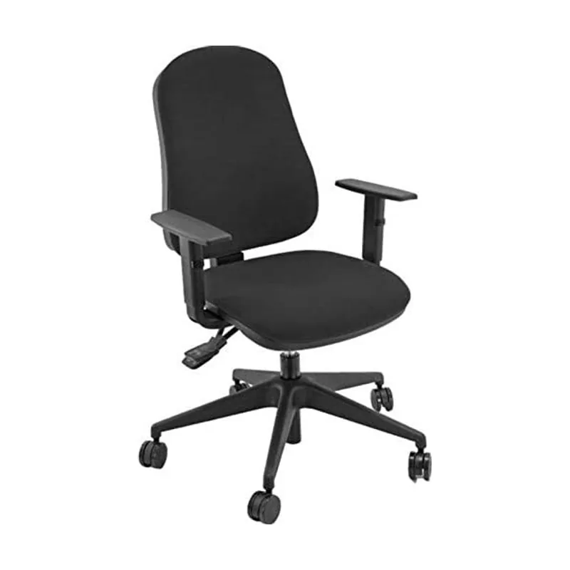 Unisit silla administrativa sincro simple negra reposabrazos ajustables