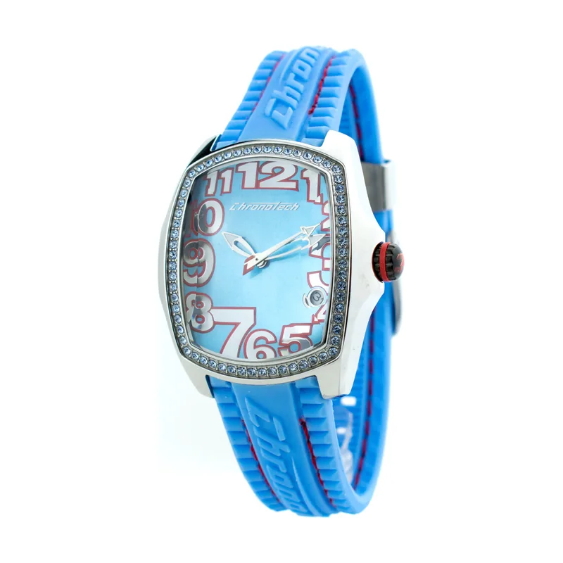 Chronotech Reloj Mujer Analogico Cuarzo con Correa de Caucho CT7016LS-13