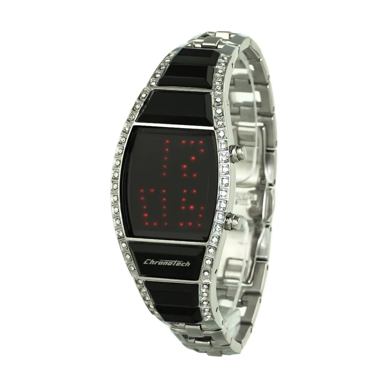 Chronotech Reloj Mujer Digital Cuarzo con Correa de Acero CT7122LS-03M