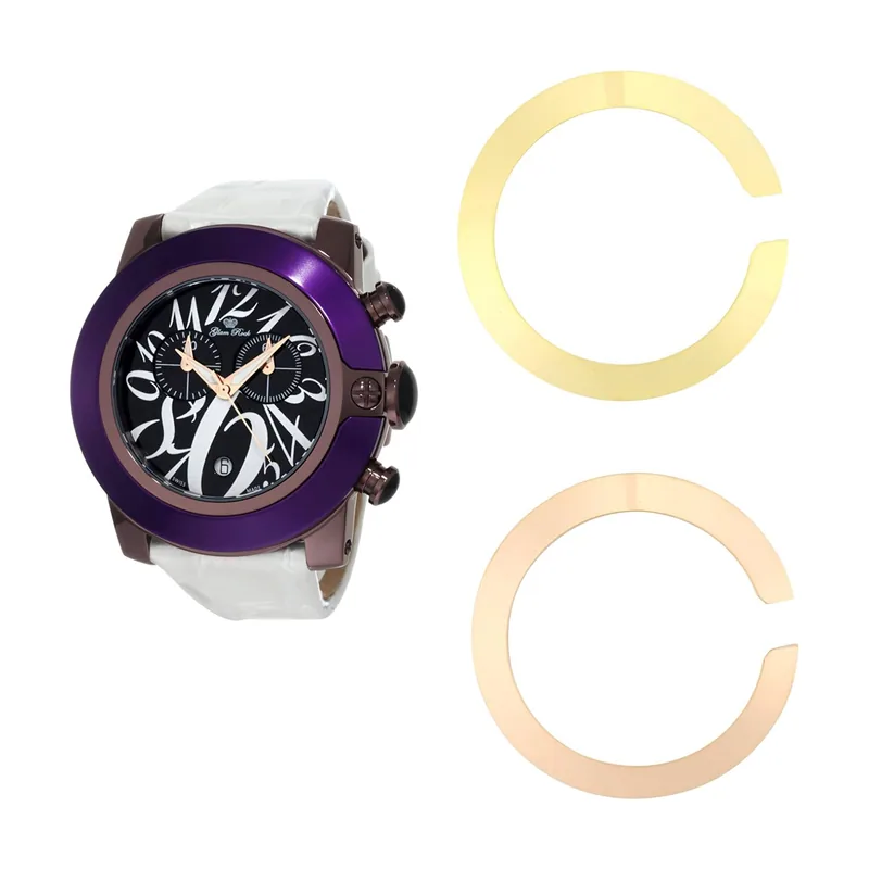 Glam rock Reloj Mujer Analogico Cuarzo Ronda Swiss Made con Correa de Cuero GR32112