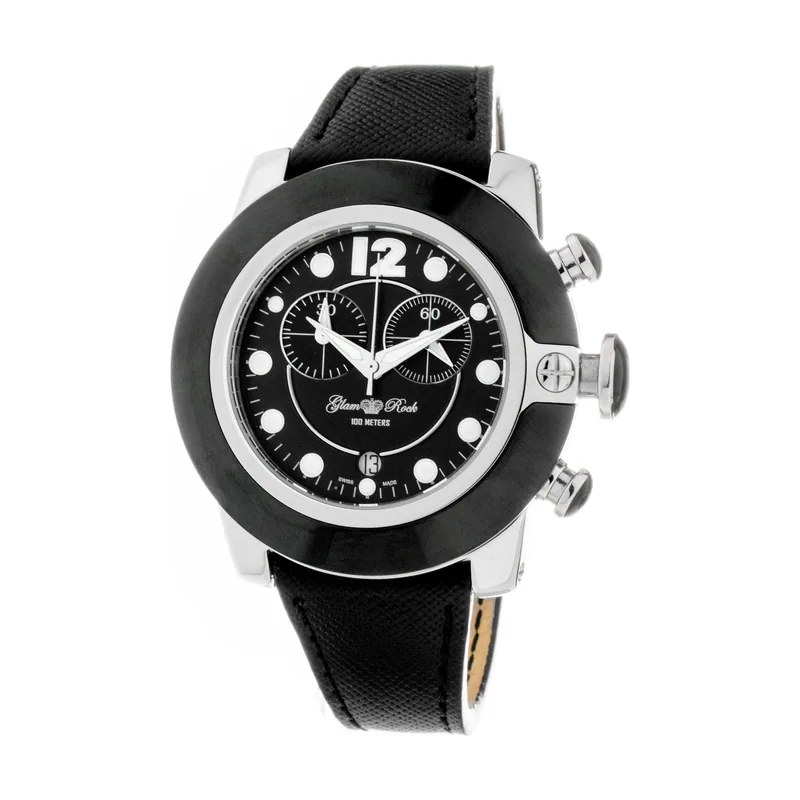 Glam rock Reloj Mujer Analogico Cuarzo Ronda Swiss Made con Correa de Cuero GR32118