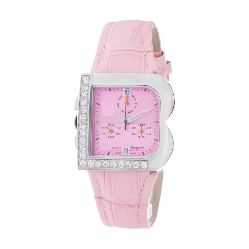 Laura Biagiotti Reloj Mujer Analogico Cuarzo con Correa de Piel LB0002L-RS