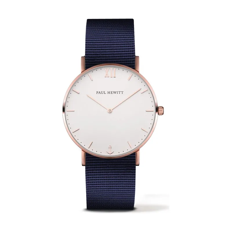 Paul hewitt Reloj Unisex Analogico Cuarzo con Correa de Nylon PH-SA-R-ST-W-N-20